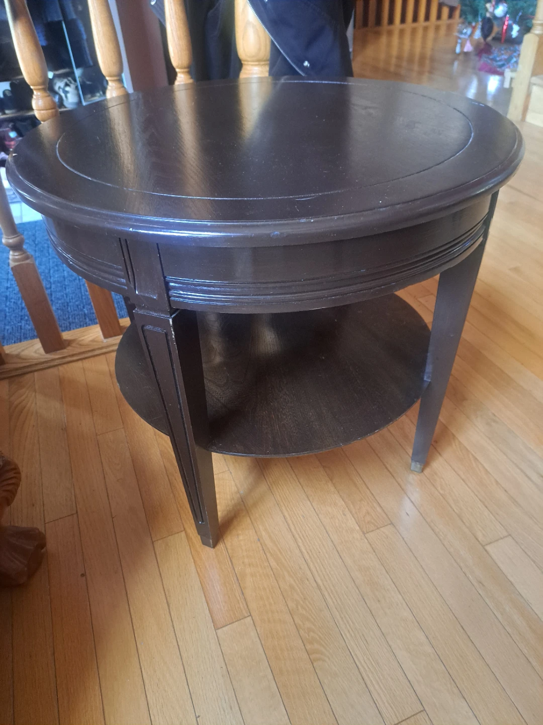 Round Wooden Side Table