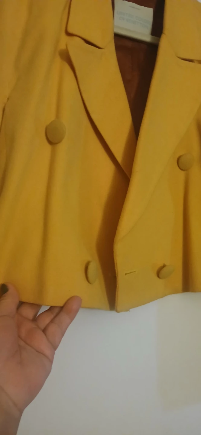 Yellow Cropped Blazer - photo 4