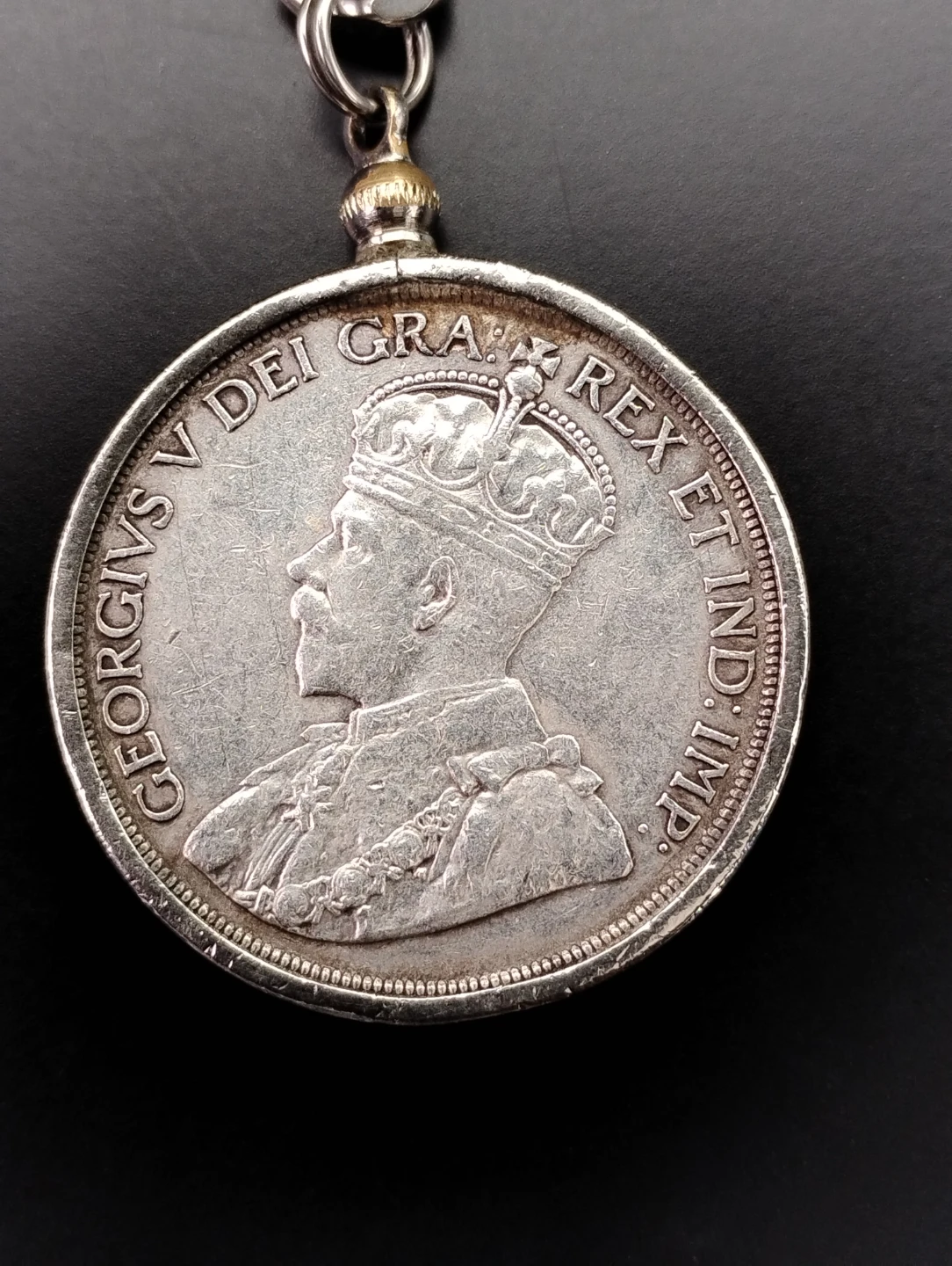 1936 Canadian Silver Dollar Keychain - photo 2