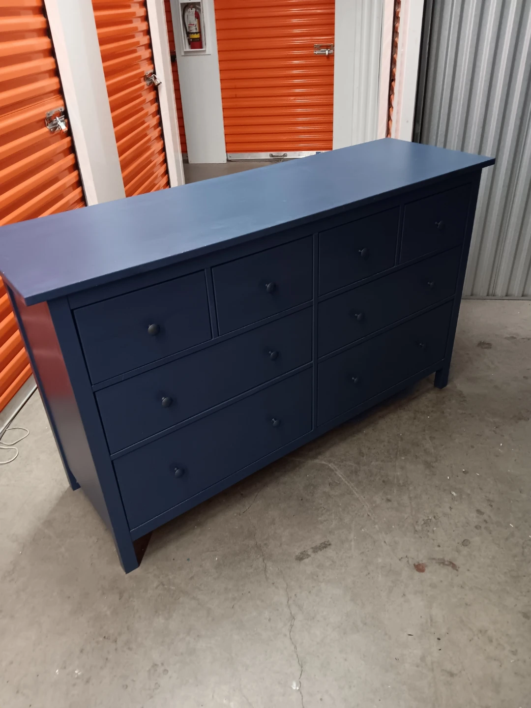 Blue Eight-Drawer Dresser
