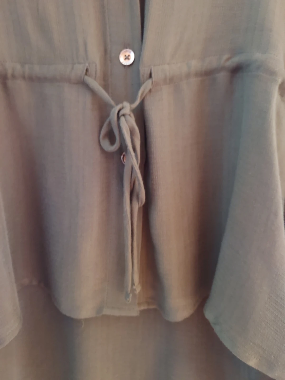 Guess button down drawstring blouse - photo 4