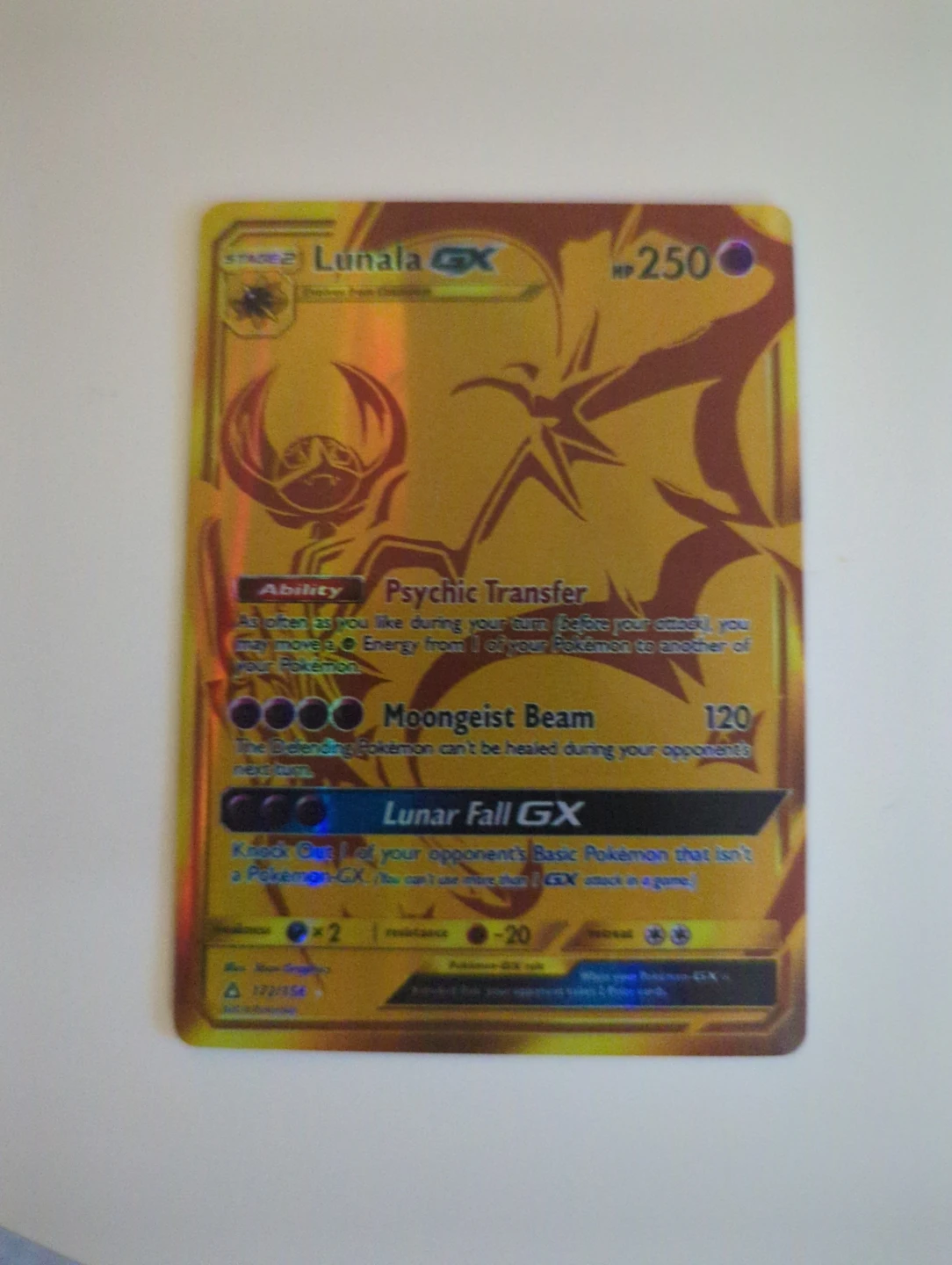 Pokemon Lunala GX 172/156
