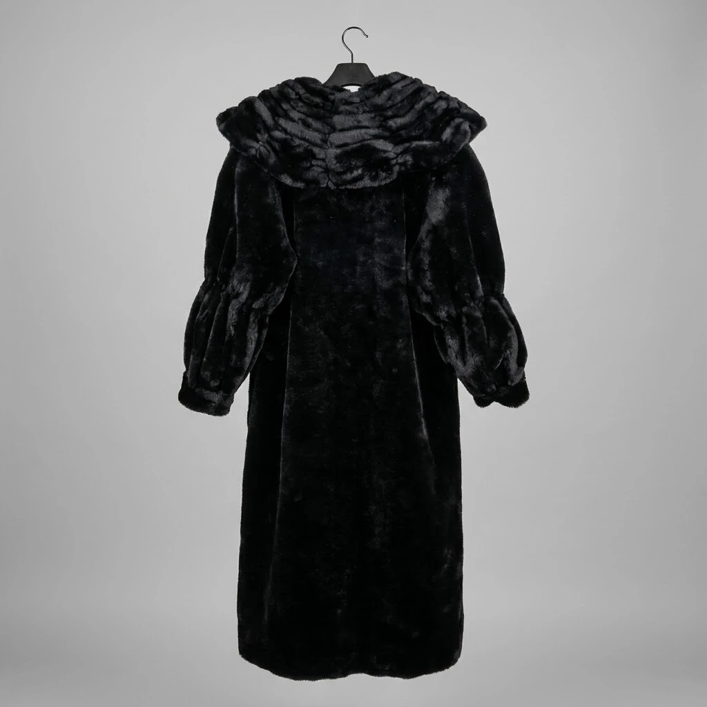 Vintage Goth Mob Wife Statement Coat Size Large - photo 2