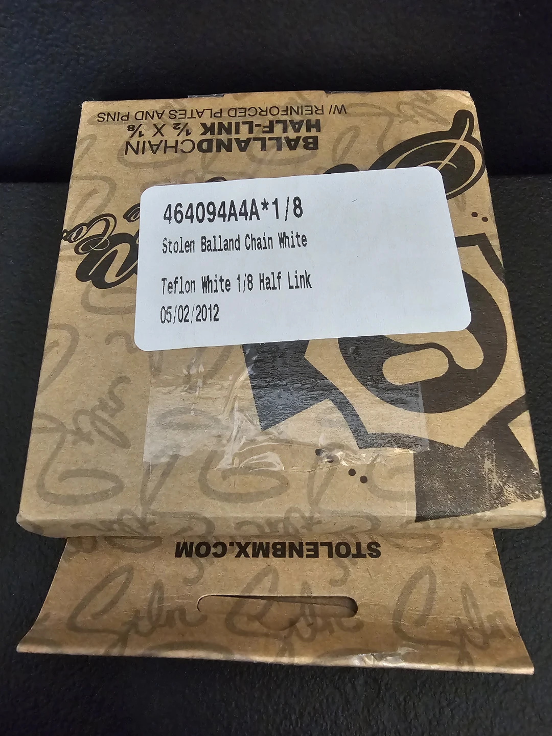 STOLEN BMX BRAND BALLAND CHAIN 1/8 LINK WHITE