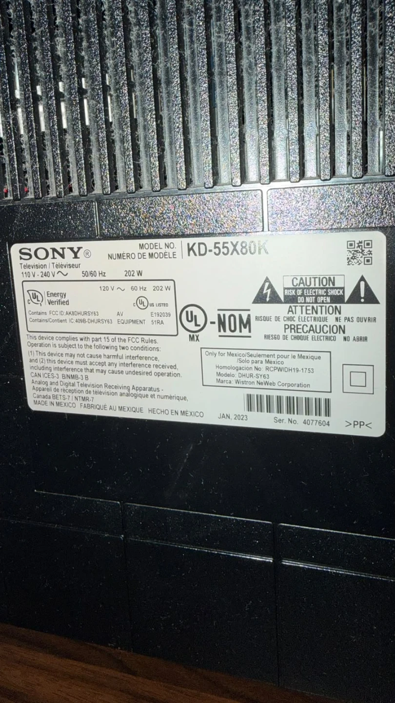 Sony 55-inch 4K LED TV (Model KD-55X80K) - photo 2