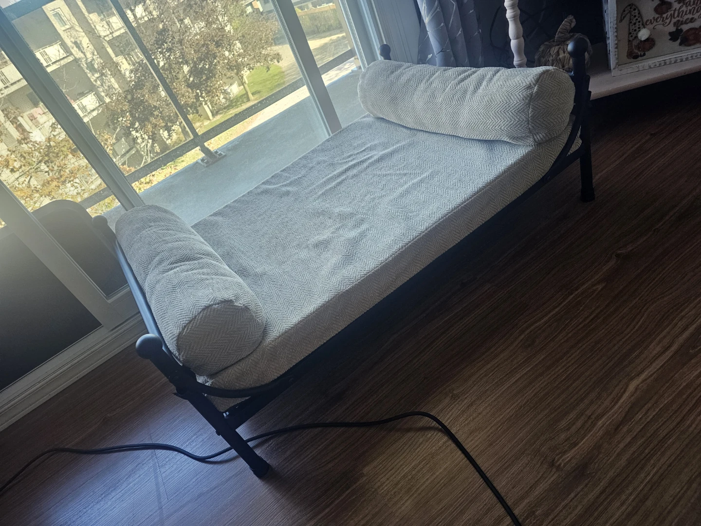 Black Metal Elevated Pet Bed - photo 2