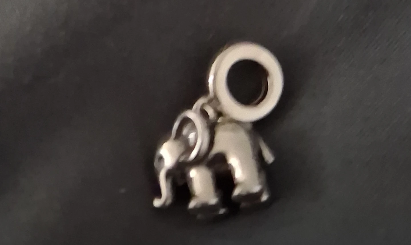 Silver Elephant and Pink Glass Charms - photo 3