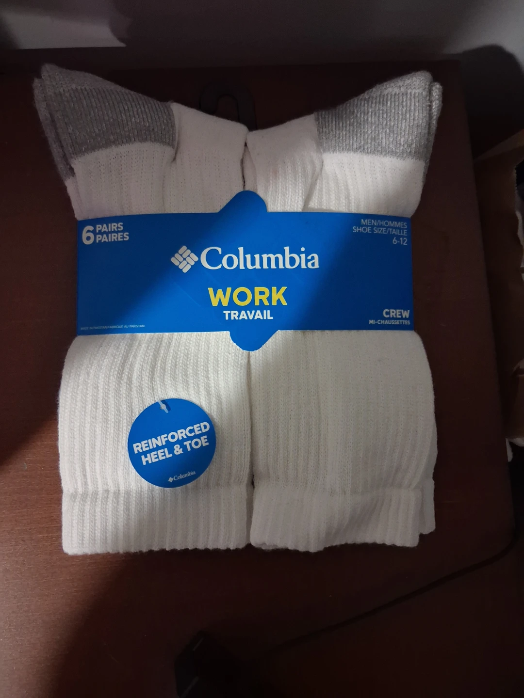 Columbia Men's Crew Work Socks 6-Pack