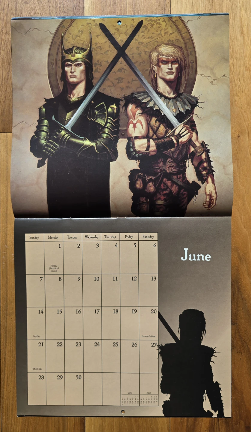 Vintage 1992 Dragonlance Calendar - photo 5