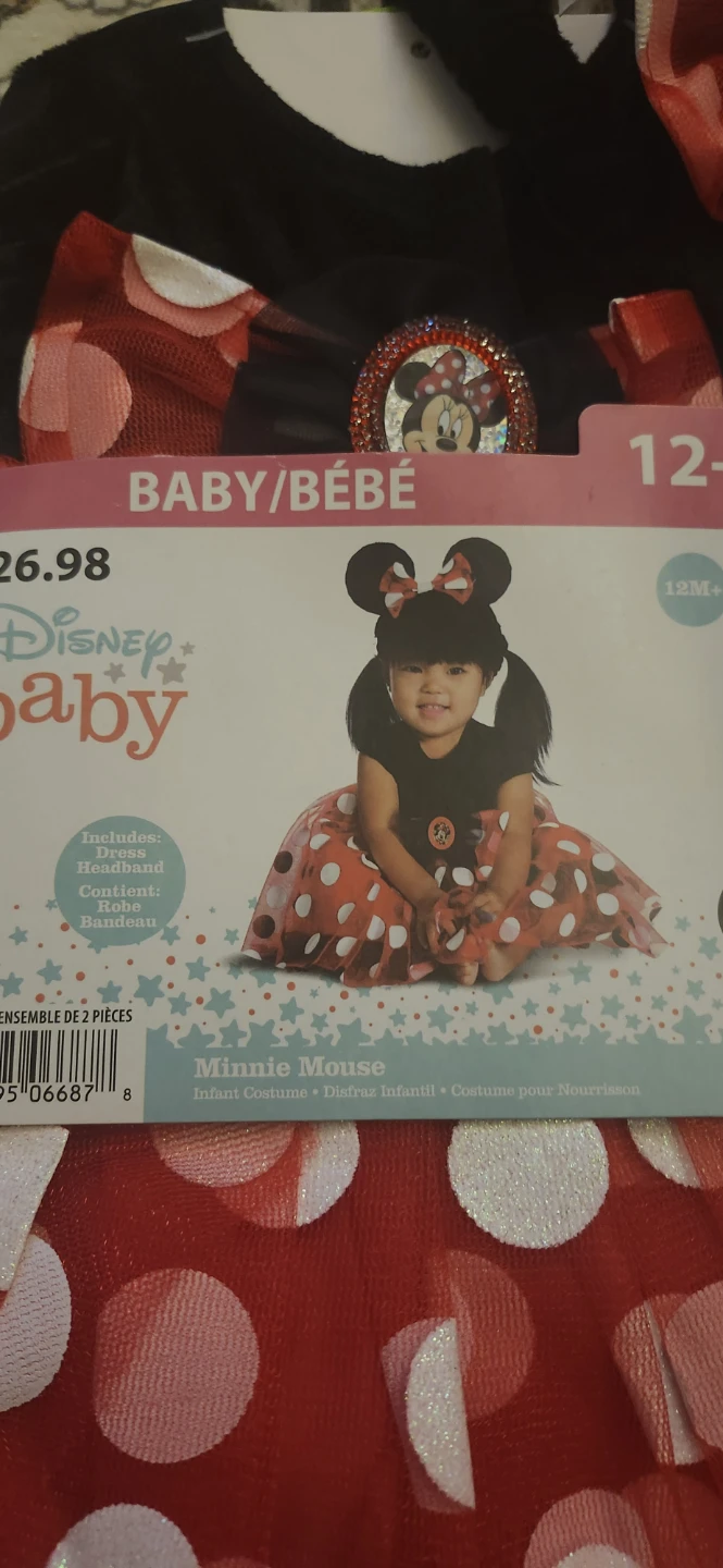 Disney Baby Minnie Mouse Costume 12-18 Months - photo 2
