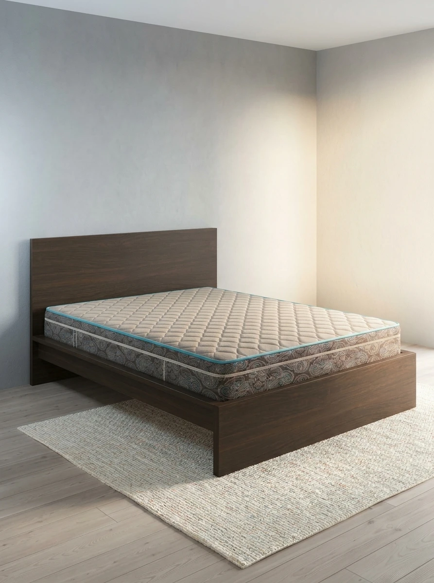 IKEA MALM Queen Bed Frame & Hard Foam Pillow- Used