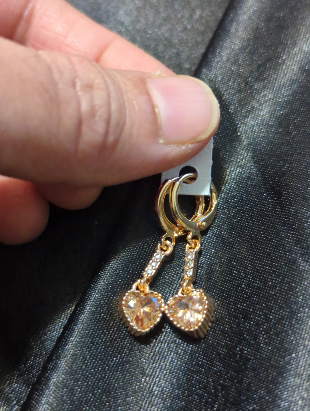 Heart Drop Hoop Earrings - photo 3