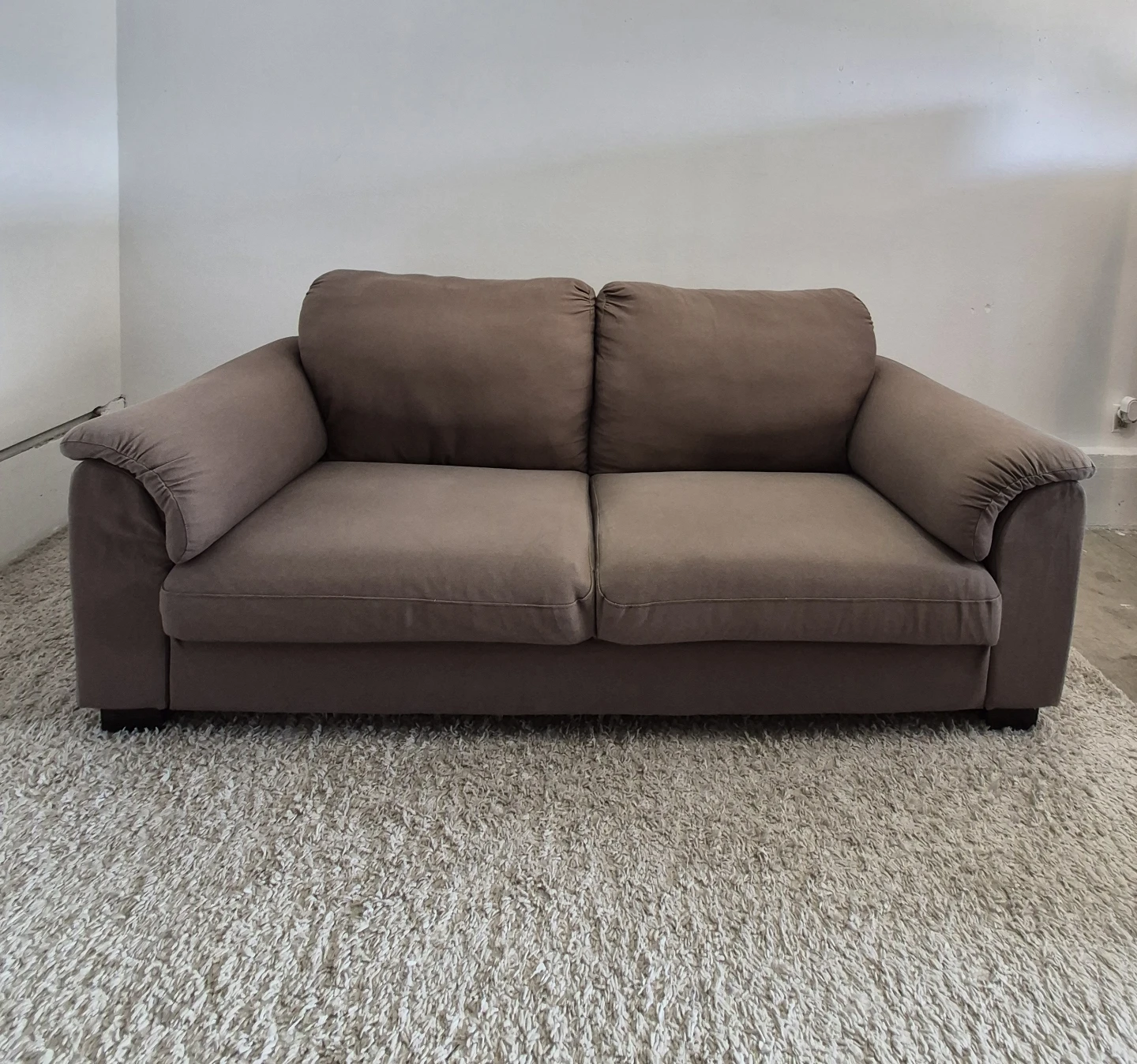 Ikea Tidafors Comfy Brown 3 Seater Fabric Sofa Couch