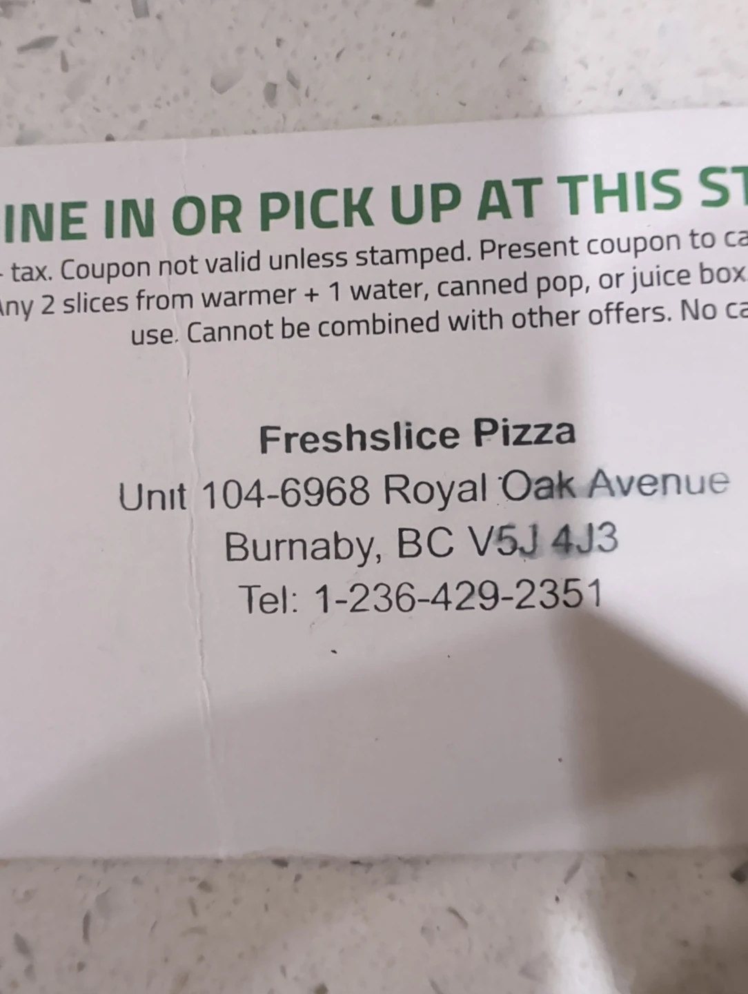 Freshslice Pizza Coupon - photo 2