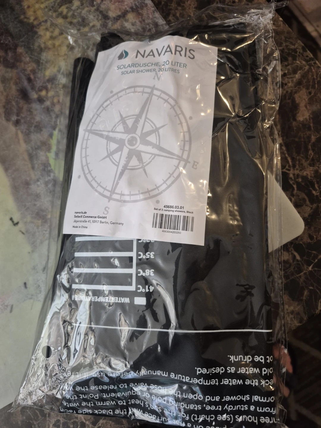 Navaris Solar Shower 20L Set of 2 - photo 2
