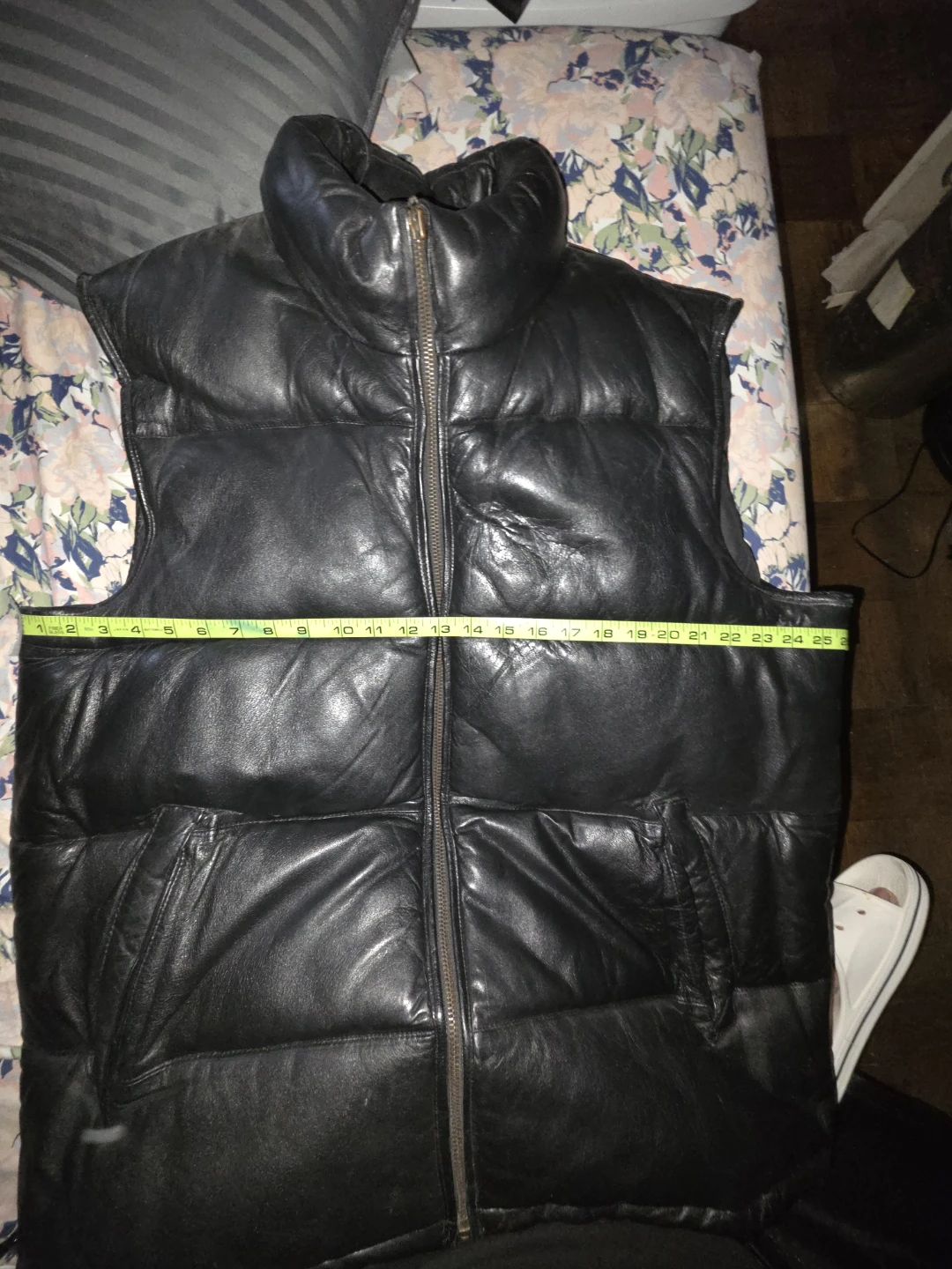 Sanzzini Lamb Leather Puffer Vest in a Men's 3XL - photo 4