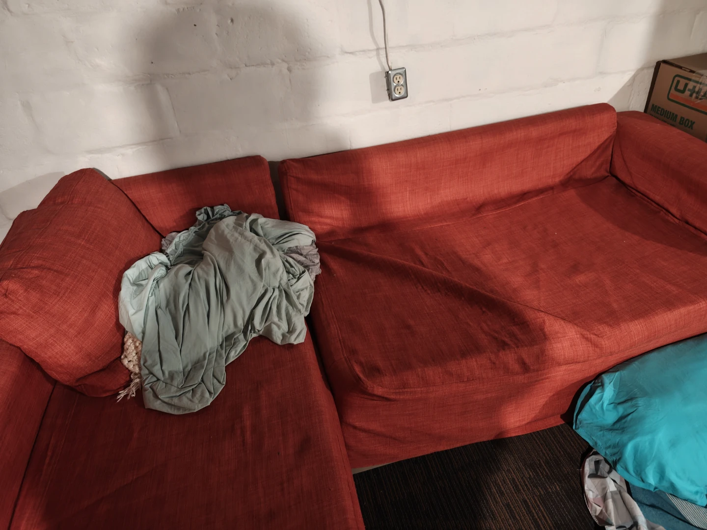 Red Sectional Sofa - photo 3