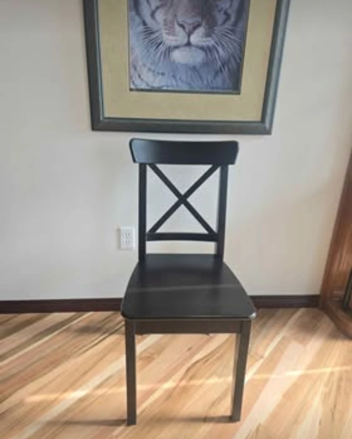 Ikea Rosentorp Chair solid wood black.