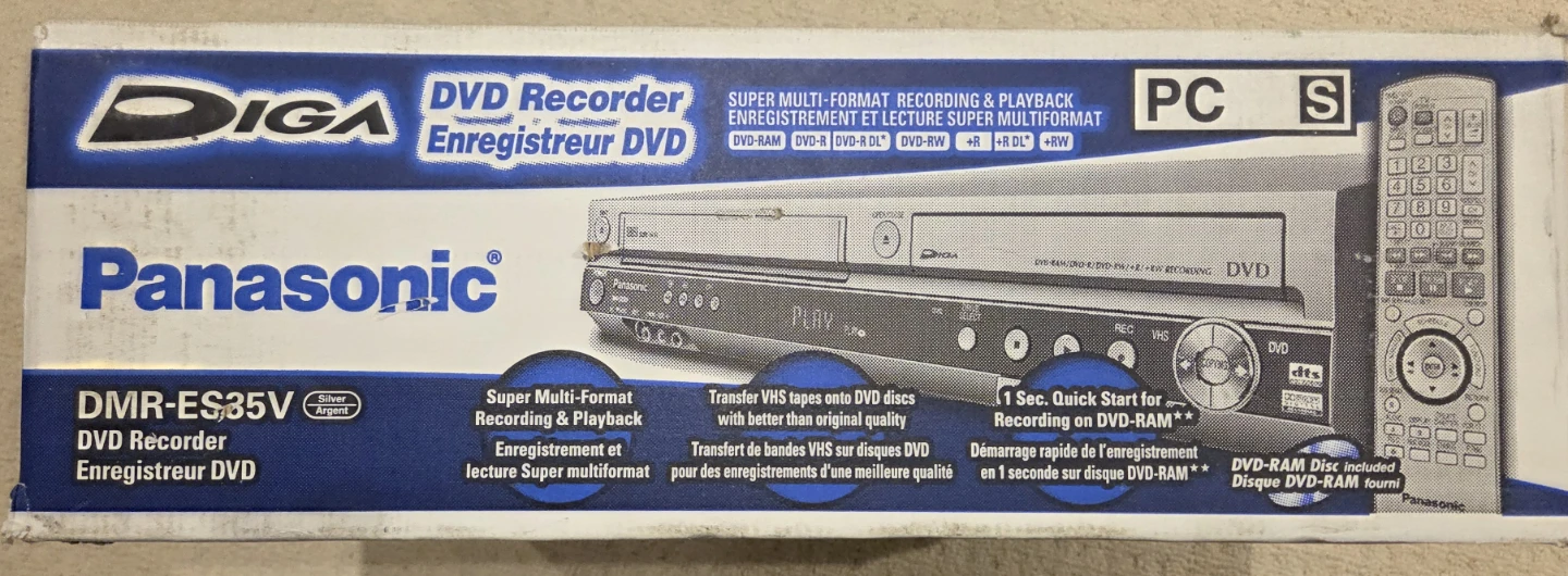 Panasonic DMR-ES35V DVD Recorder and VHS Player - photo 2