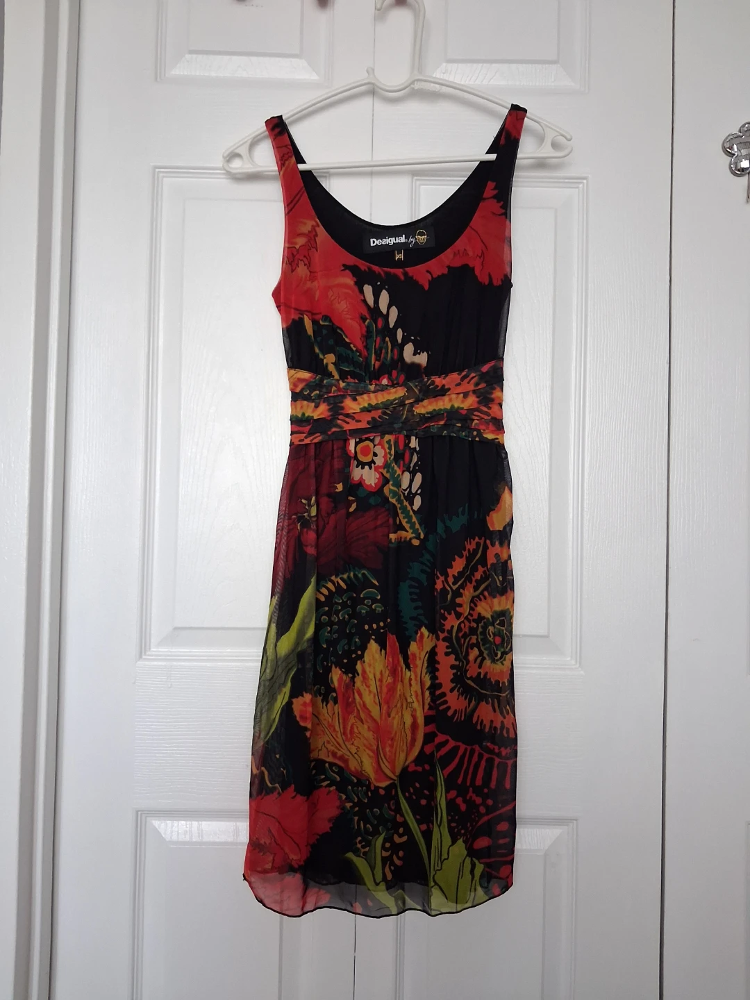 Desigual Floral Sleeveless Dress Size XS