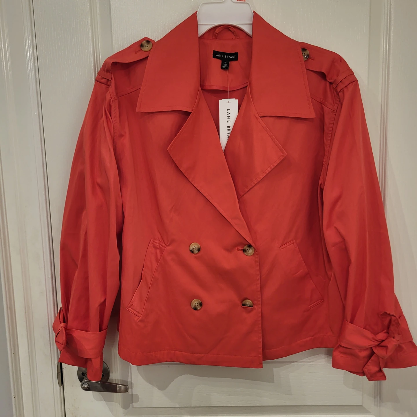 Lane Bryant Pink Trench Coat
