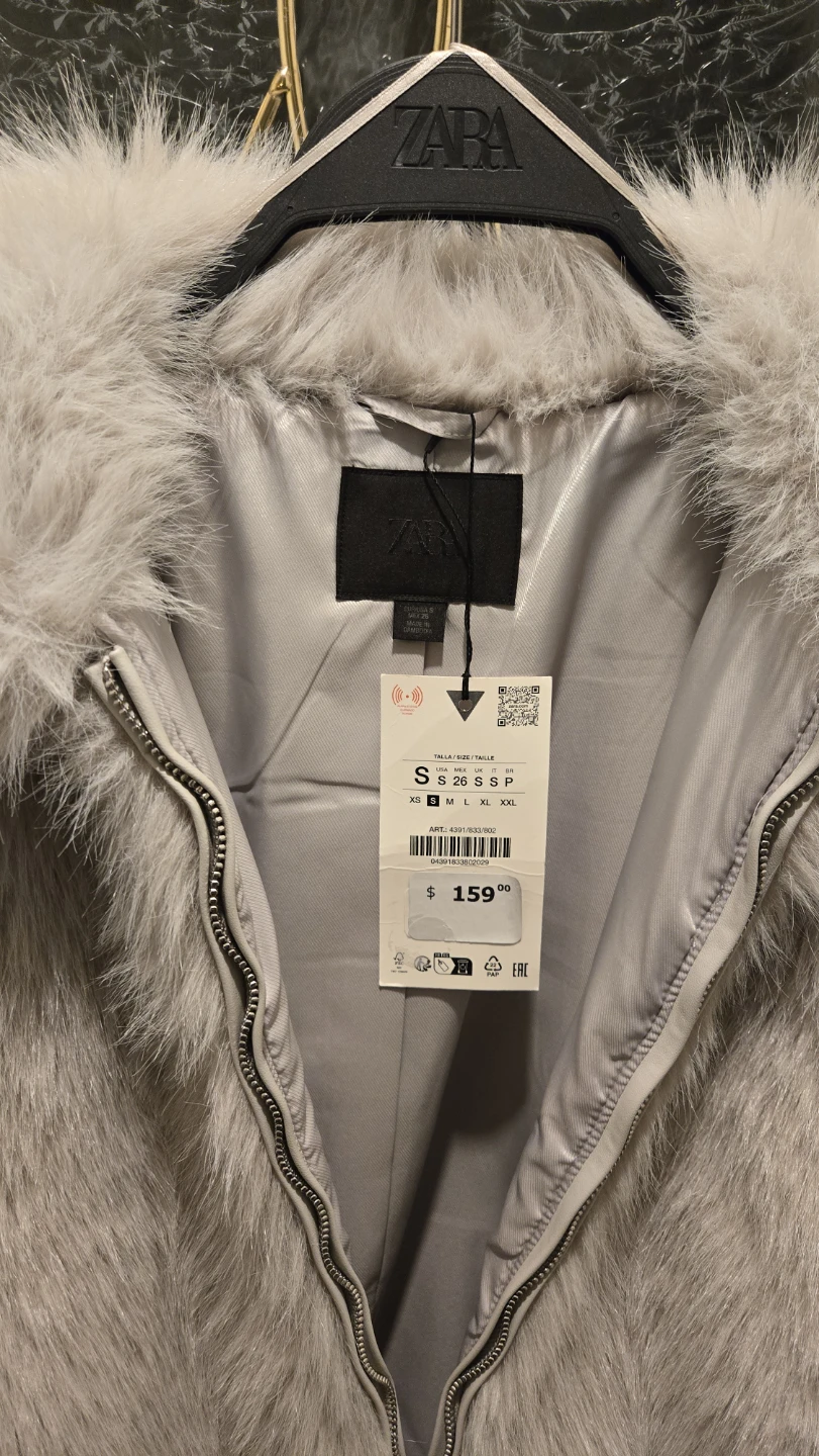 ZARA faux FUR crop style coat - photo 5