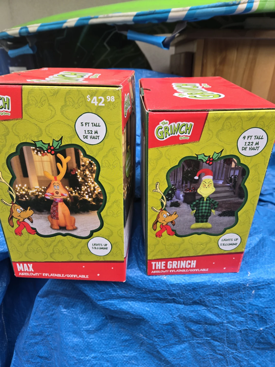 2 christmas inflatable decorations grinch max - photo 5