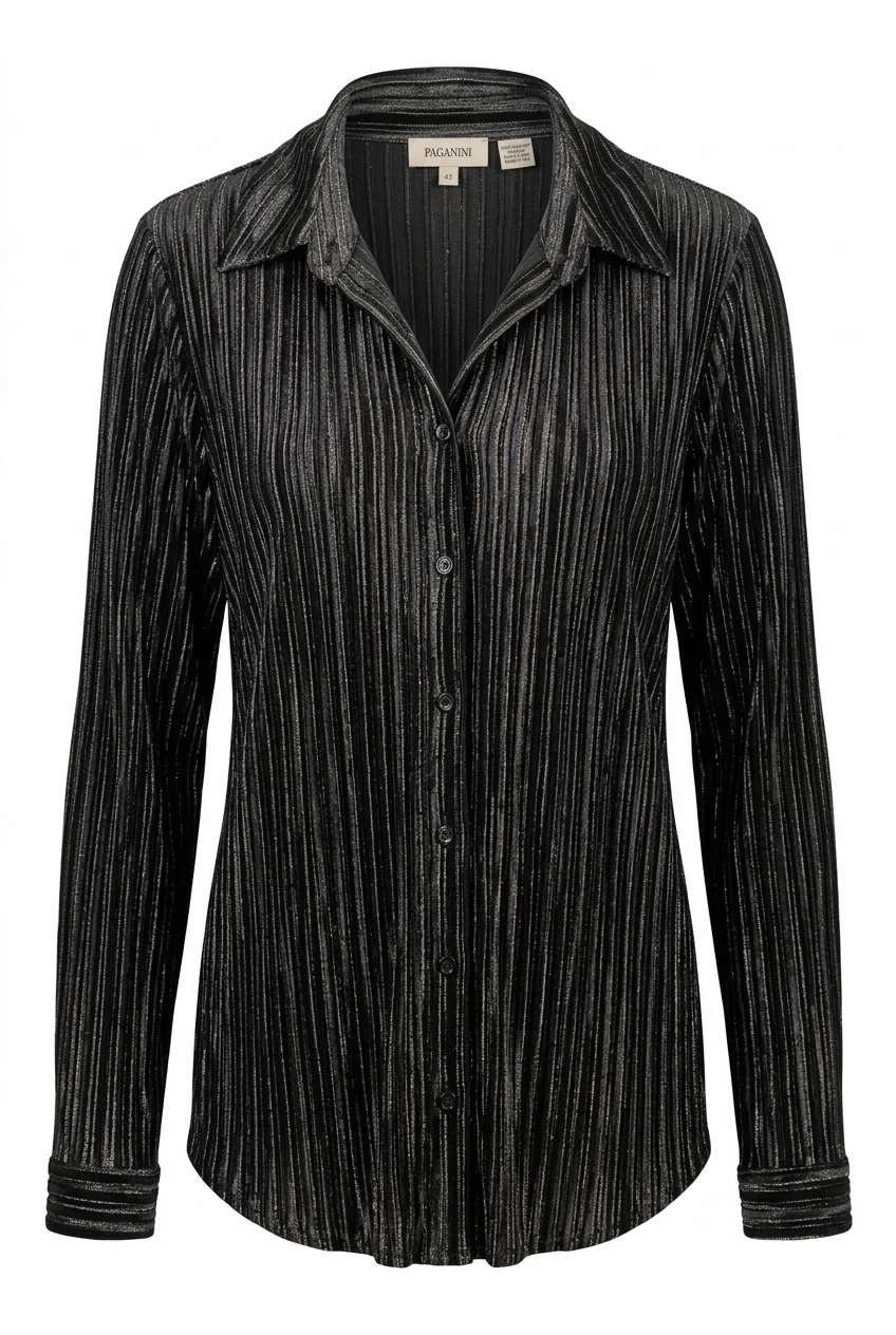 Paganini Striped Velvet Button-Down Shirt - photo 3
