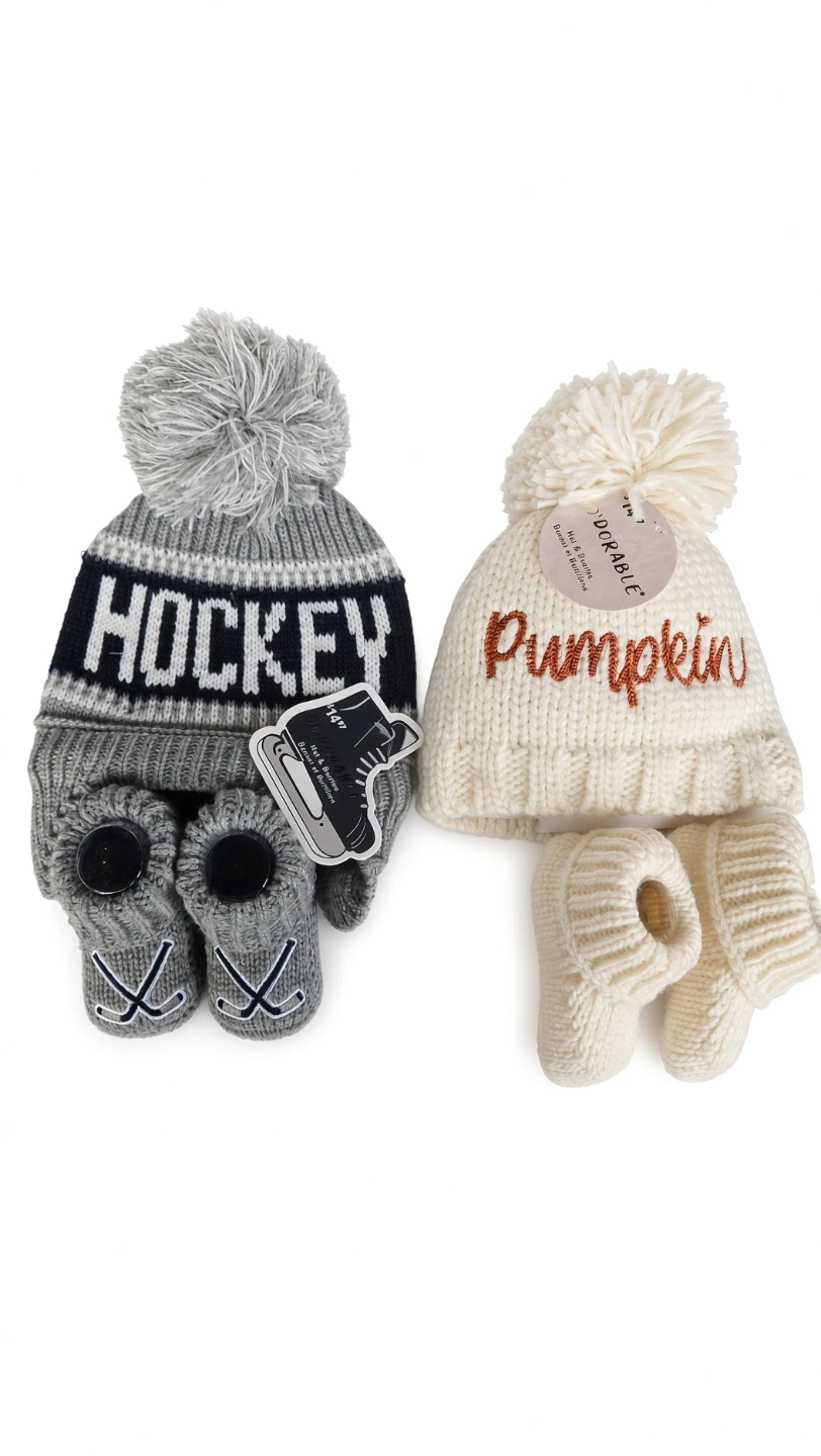 New Baby Hat & Booties Sets