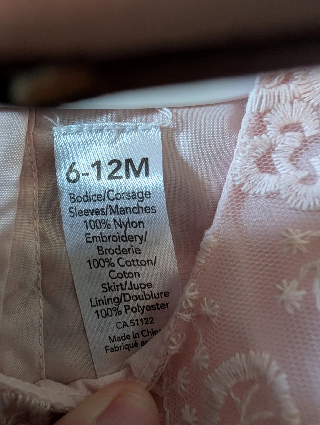 Baby girl pink lace dress 6-12M - photo 4