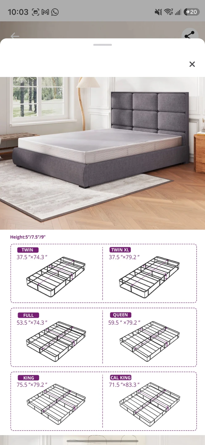 Queen Size Metal Box Spring