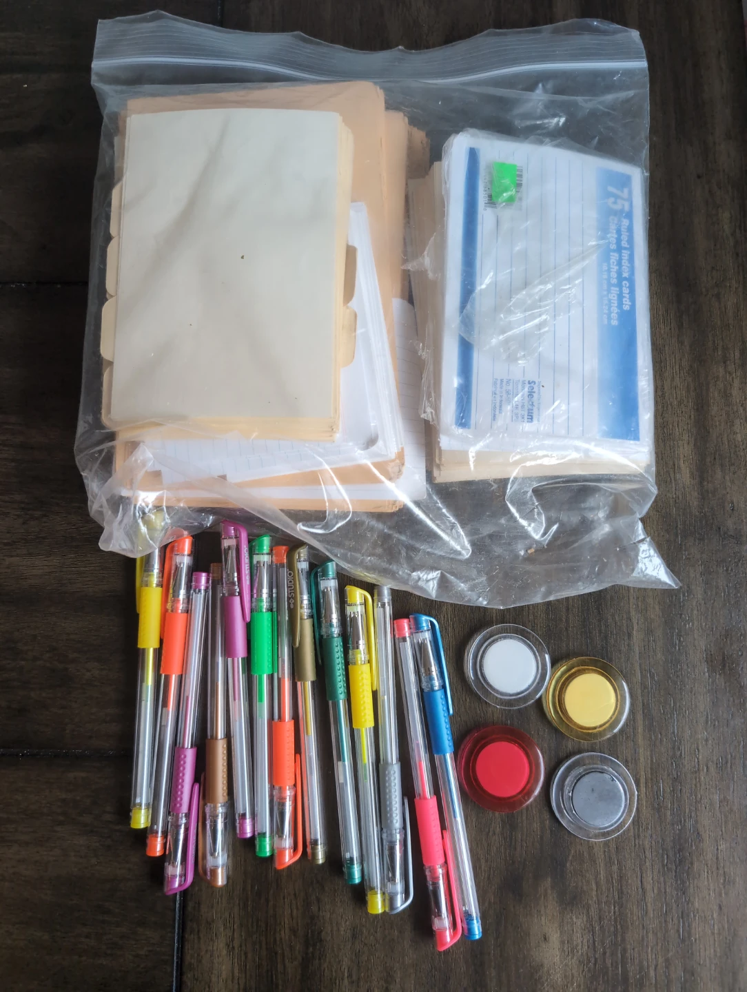 Stationery Assortment with Index Cards, Pens & magnets