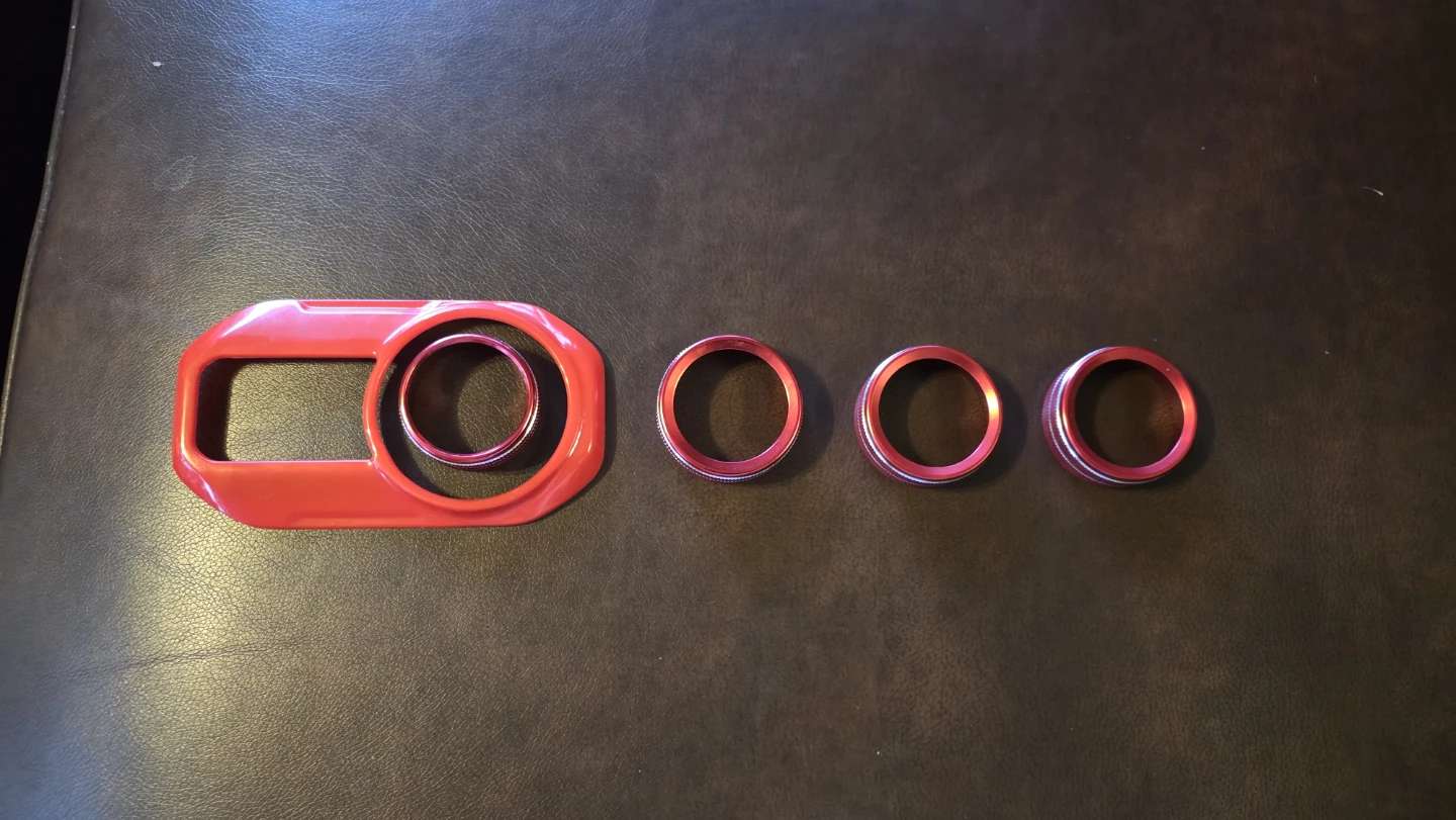 Red Aluminum Interior Knob Covers for Jeep - photo 3