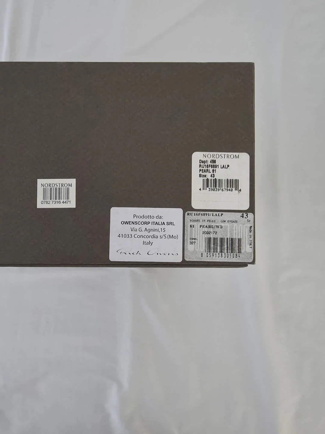 Rick Owens Pearl Leather Low Sneakers Size 43 - photo 5