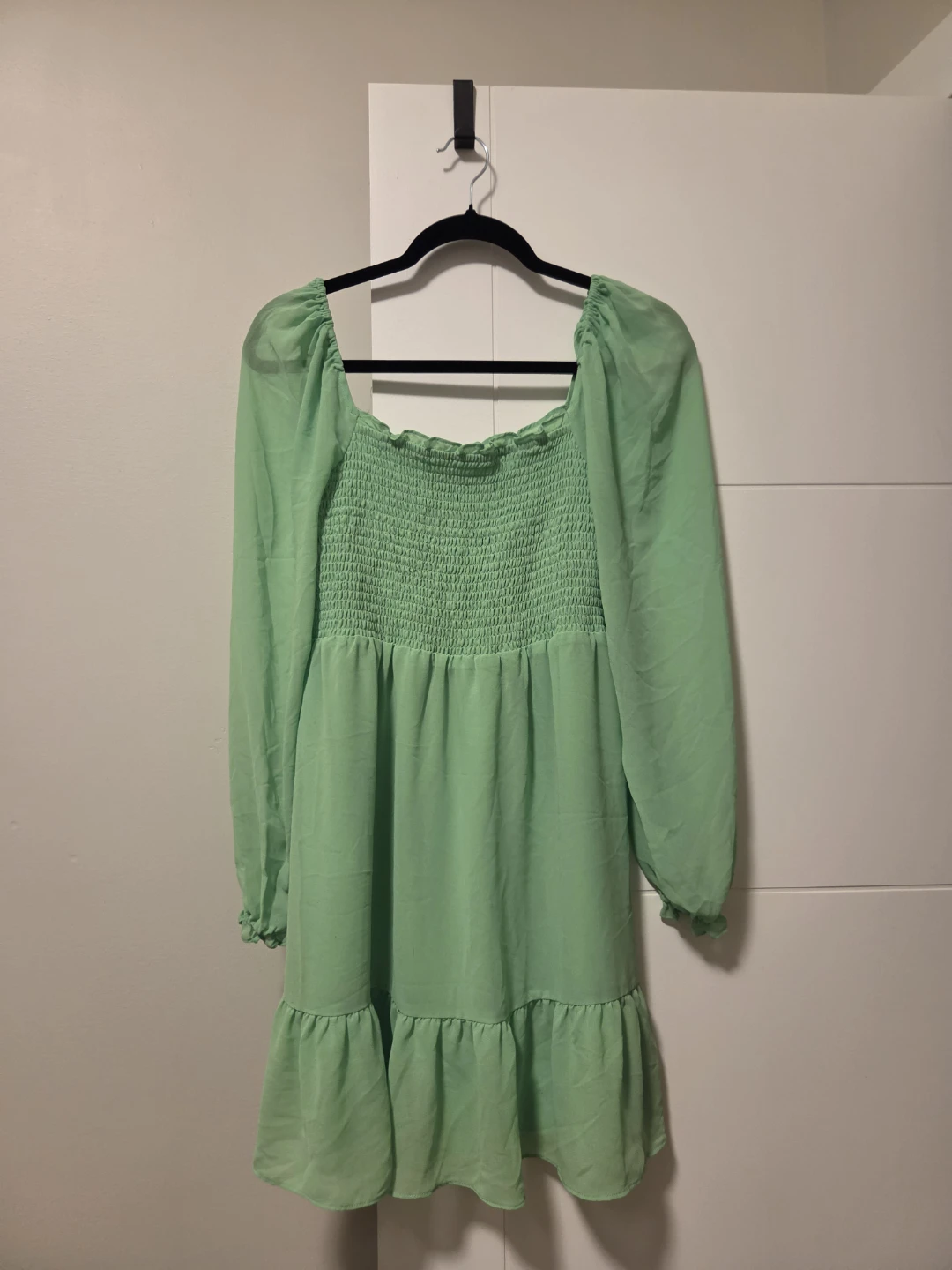 Light green long-sleeve dress - photo 3