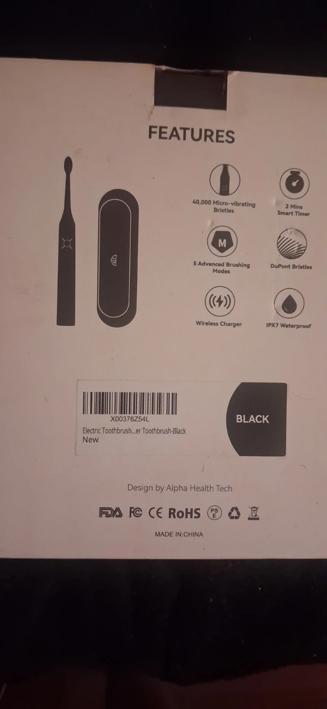 JTF Sonic Electric Toothbrush - Black - photo 2
