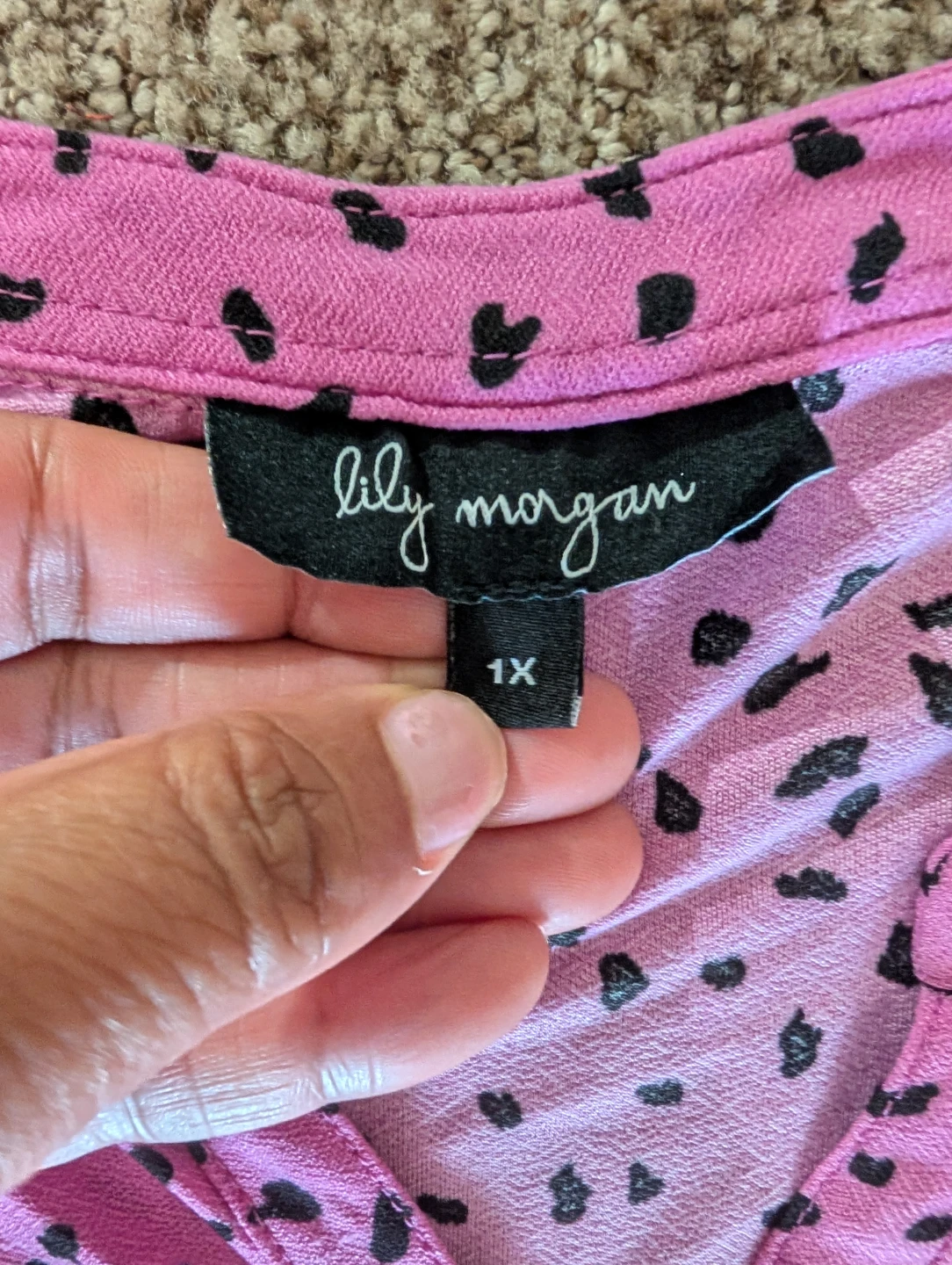 Lily Morgan Pink Animal Print Blouse - photo 2