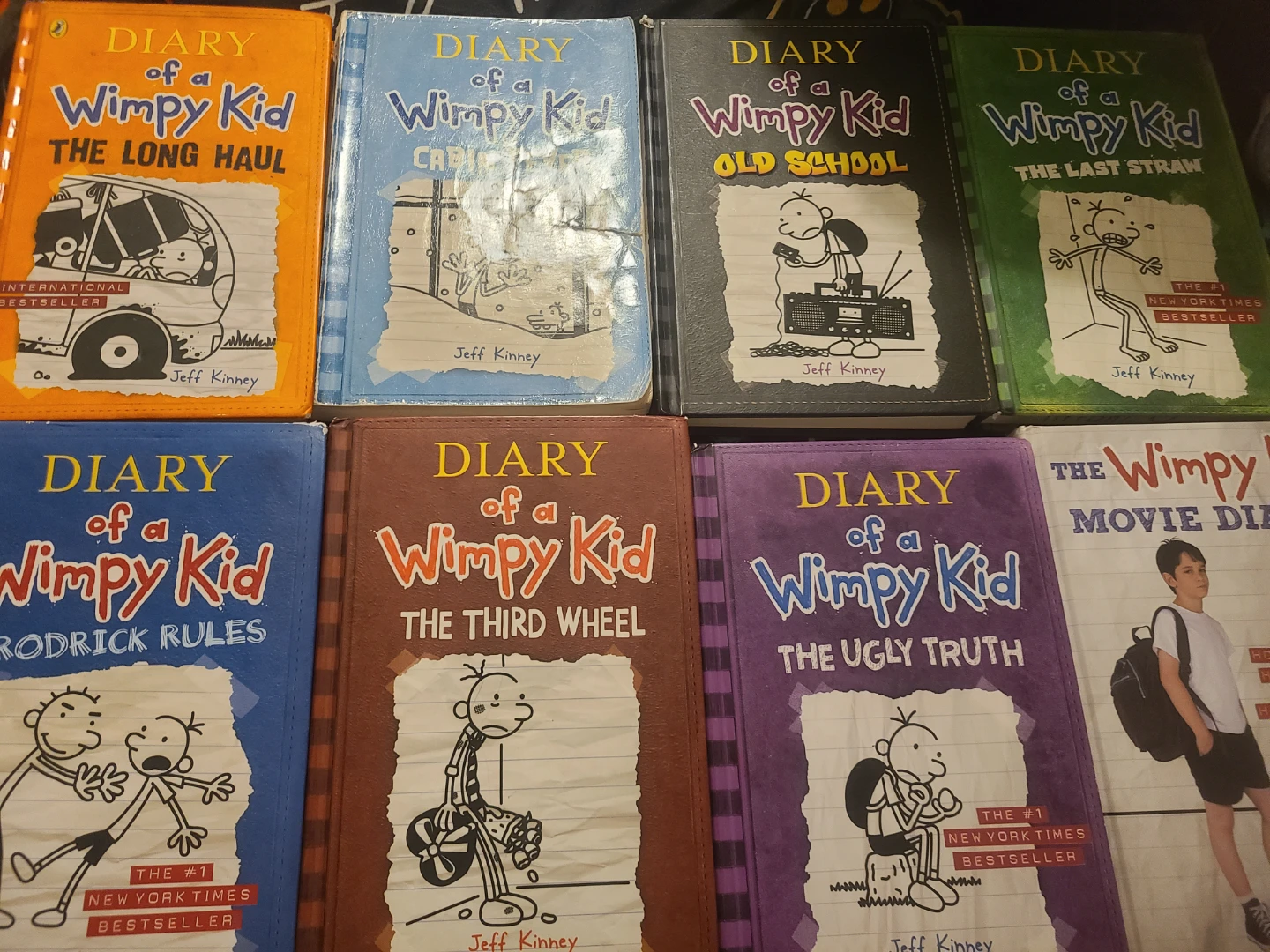 8 Diary of a Wimpy Kid Books by Jeff Kinney