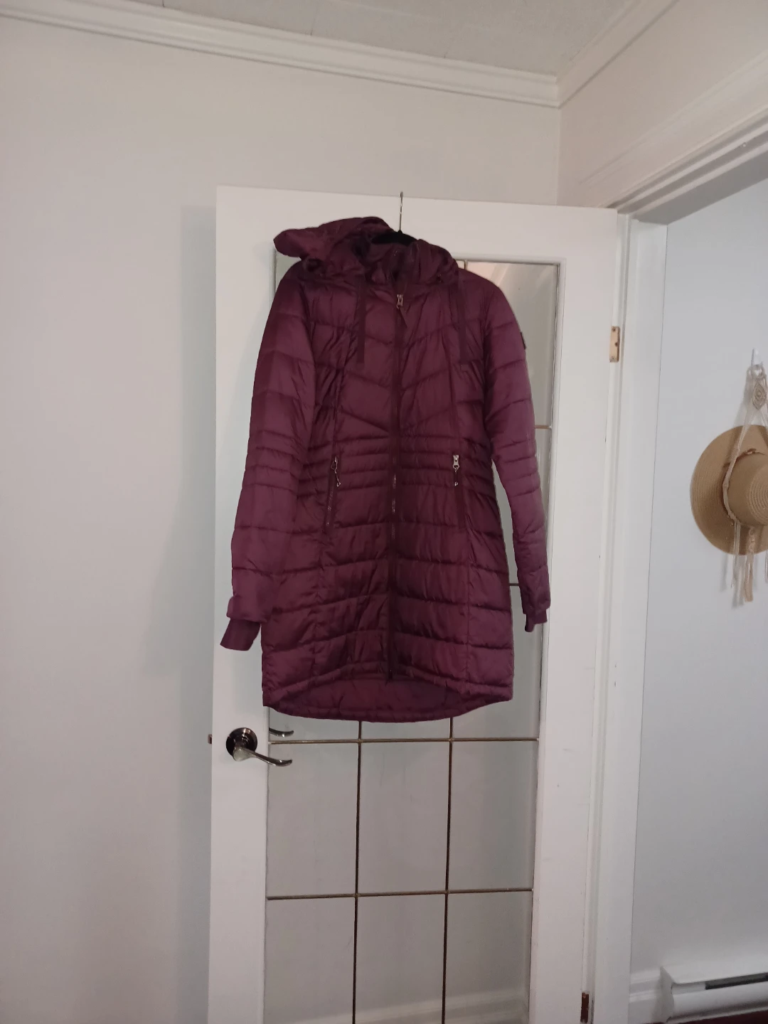 Maroon Quilted Fall Jacket