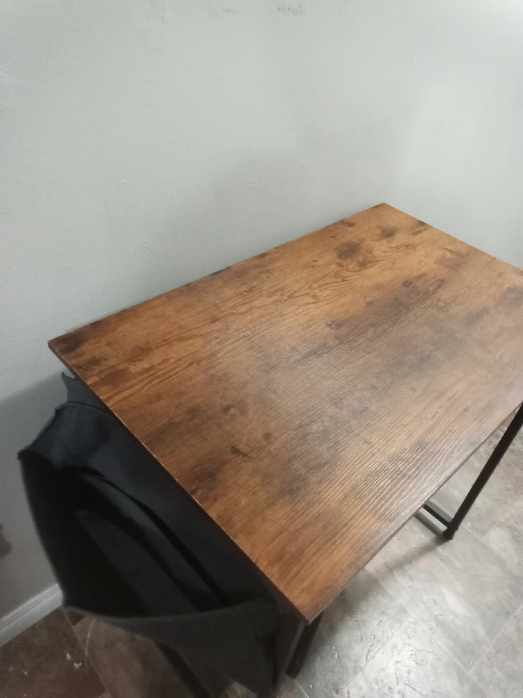 Rustic Wood Desk with Metal Frame - photo 2