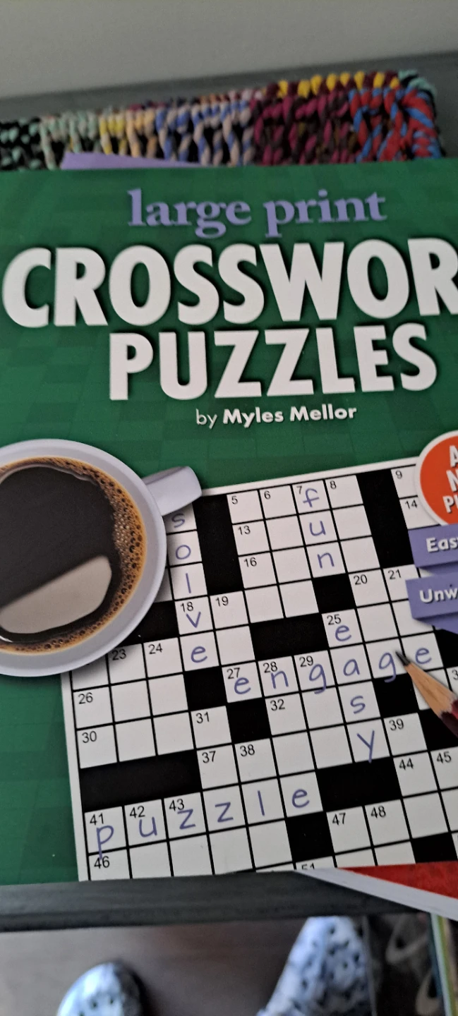 2 LARGE PRINT Crossword Books - photo 4