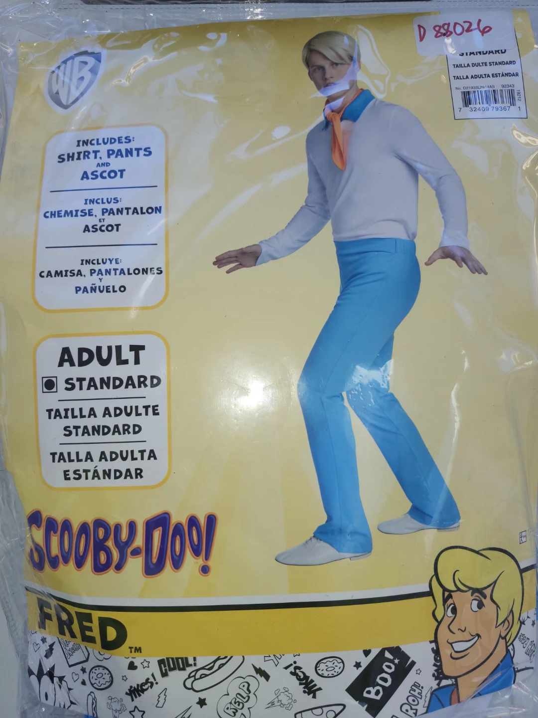 NEW Adult Halloween costume Fred Jones Scooby-Doo - photo 3