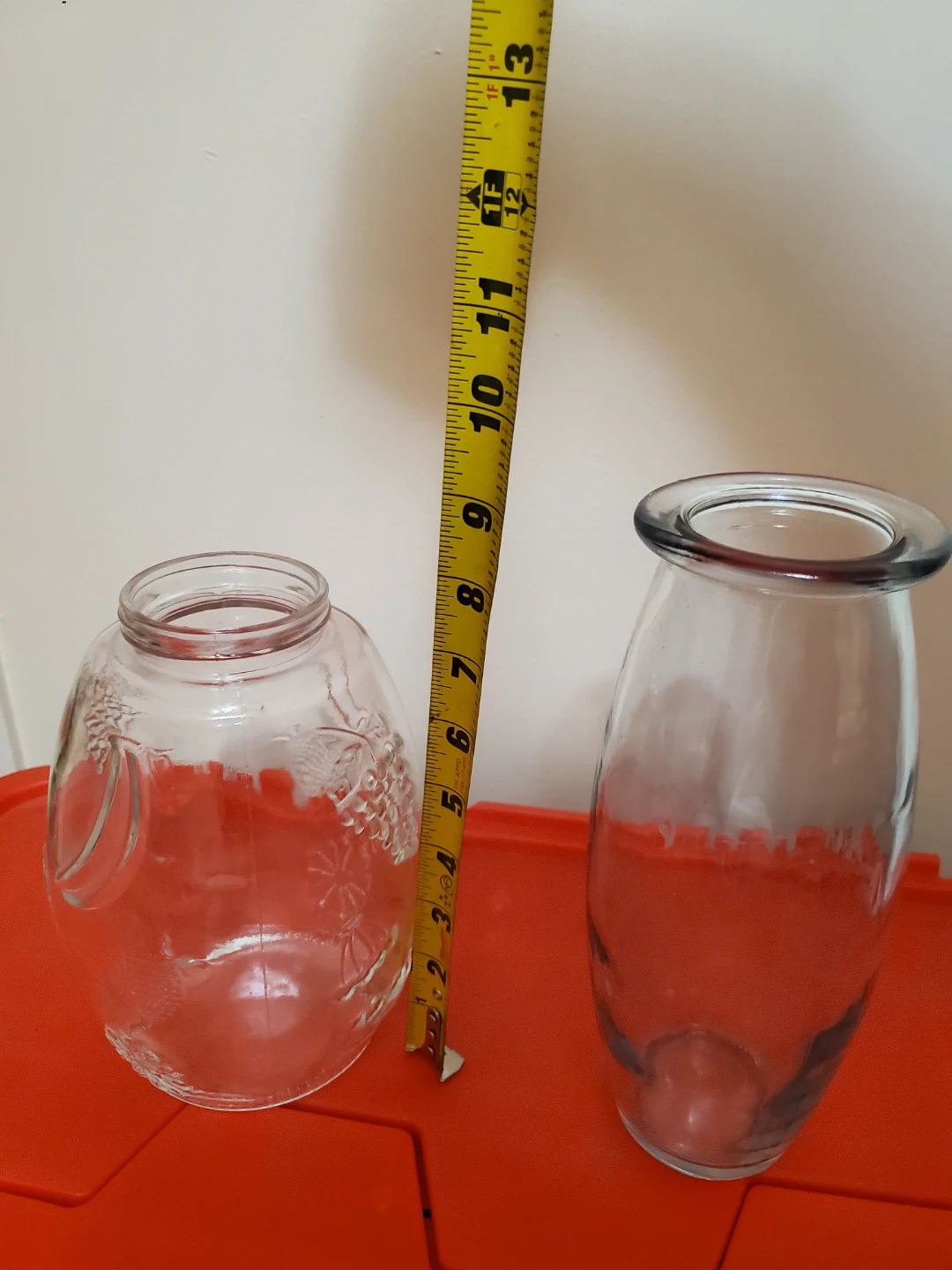 Two Clear Glass Decorative Vases - photo 4