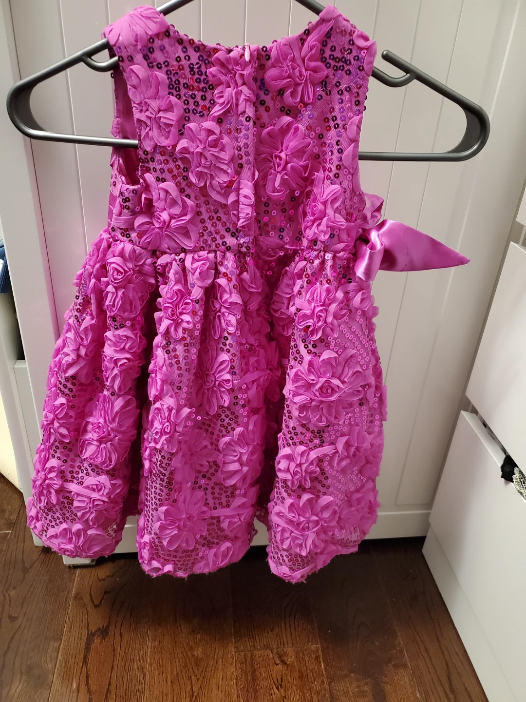 Pink Sequin Flower Dress Size 3T - photo 2