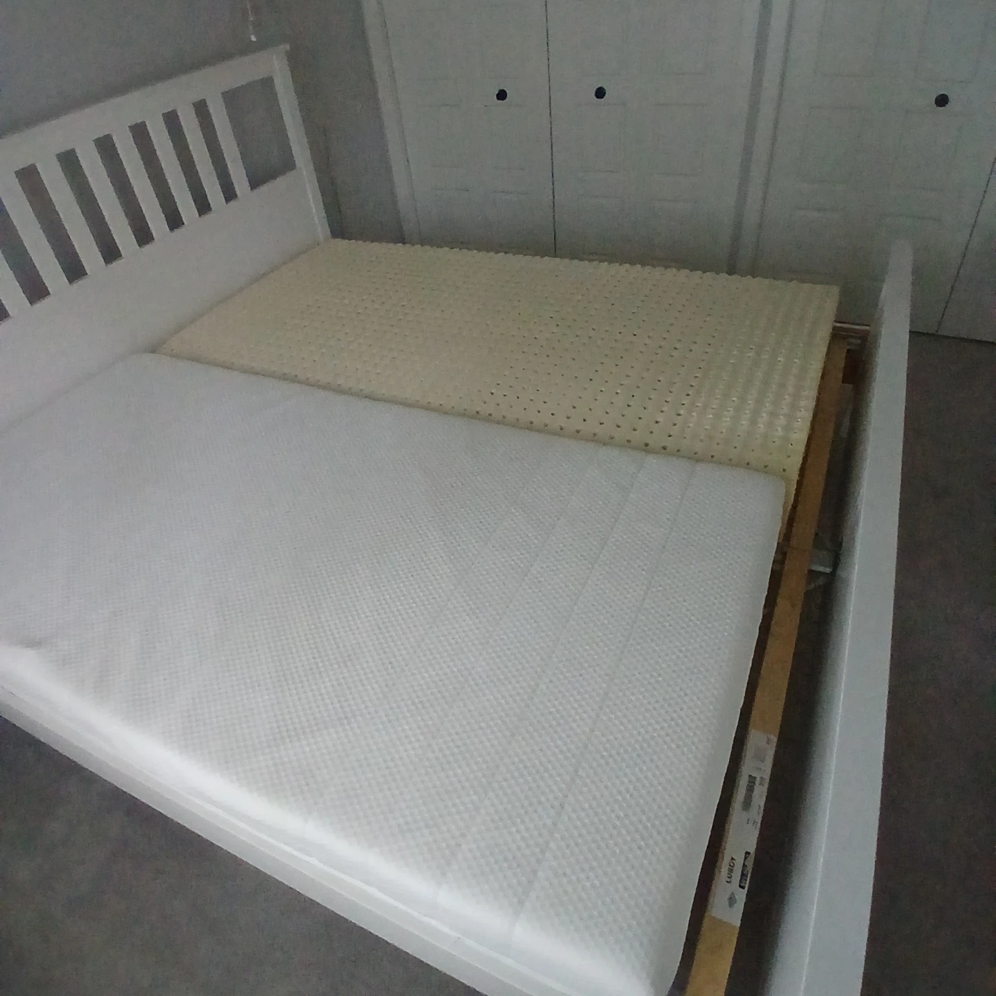 King Bedframe + 2 IKEA Twin Mattresses