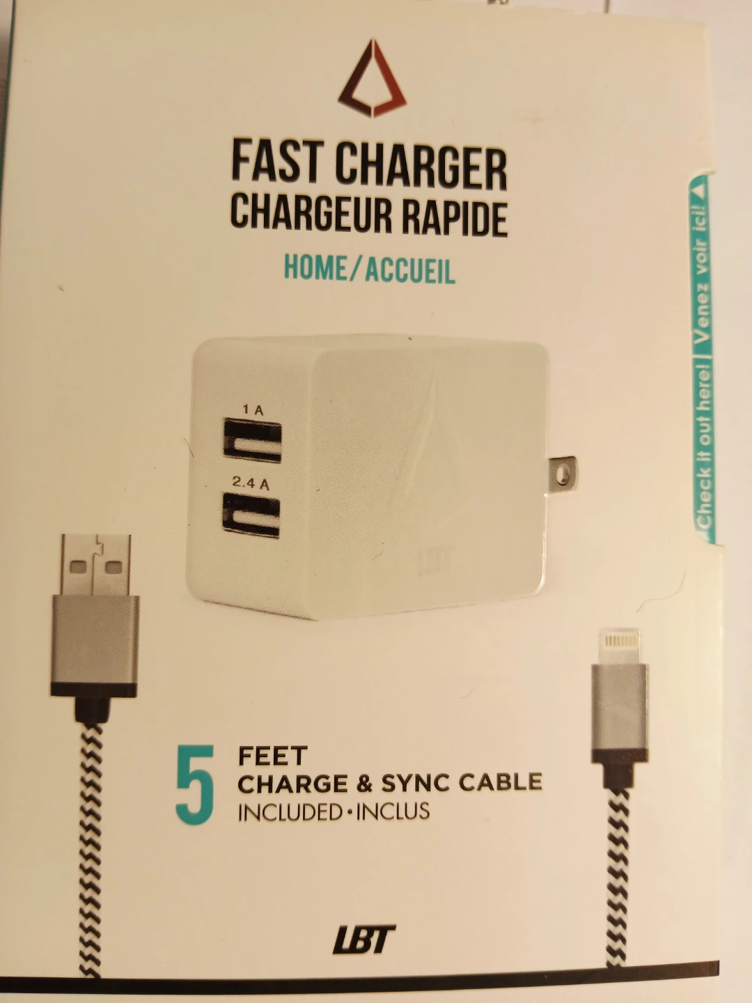 LBT Fast Charger with 5ft Charge and Sync Cable - photo 3