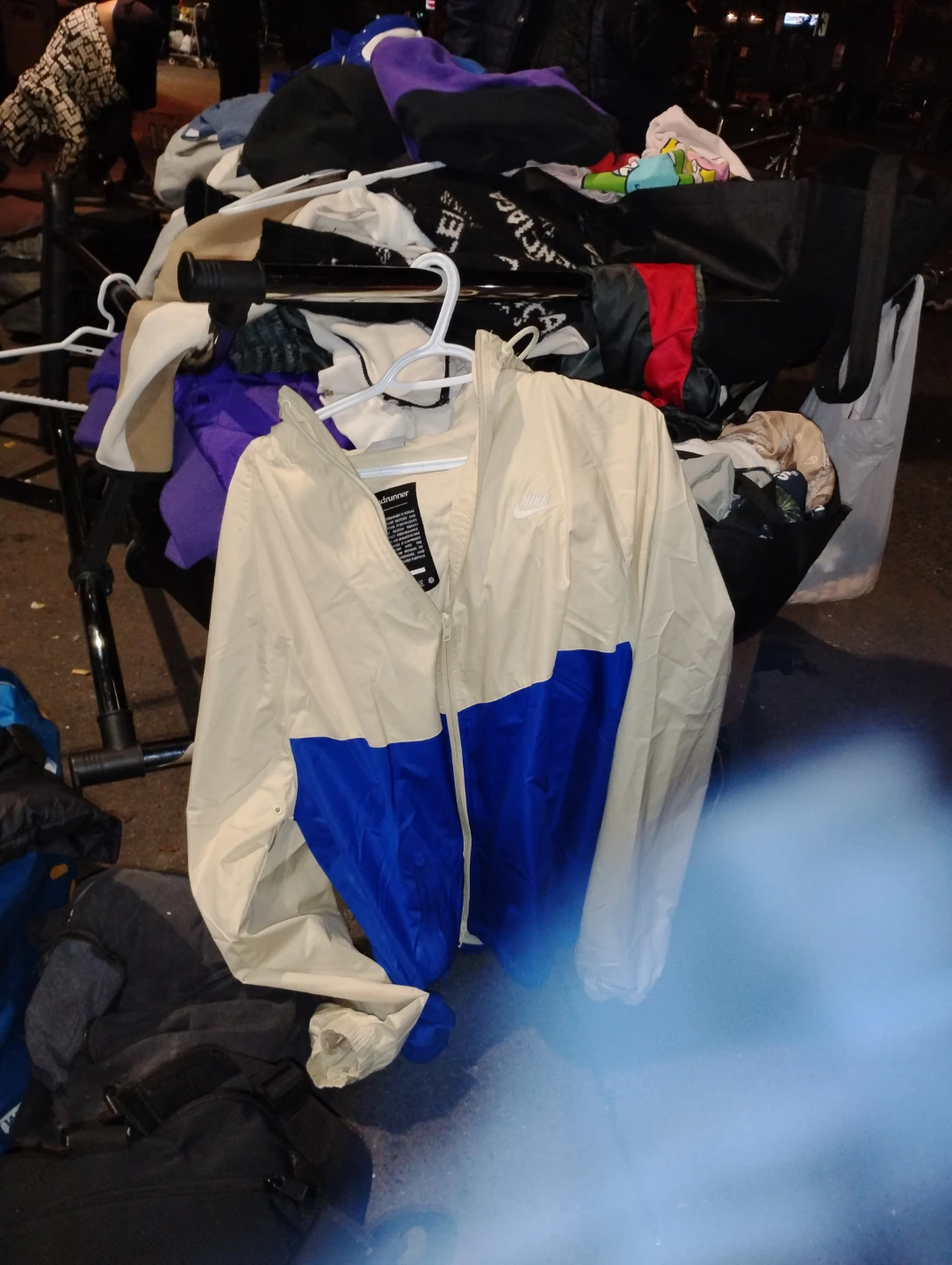 Nike Windrunner Jacket - Beige and Blue - Large - photo 2