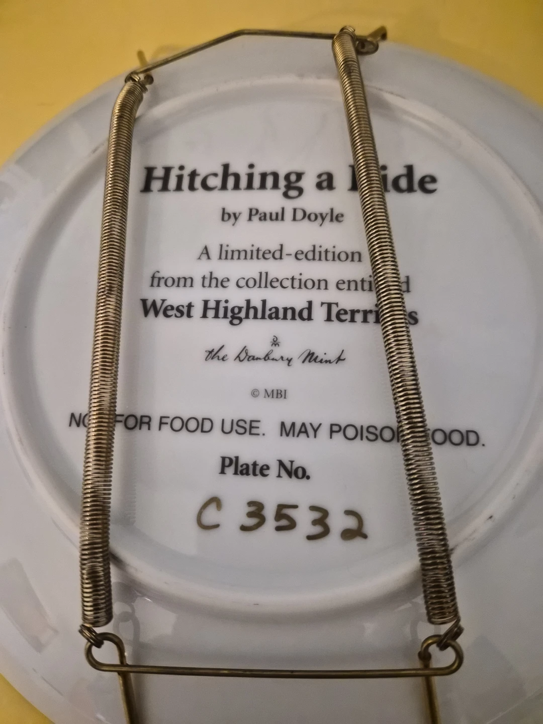 Danbury Mint West Highland Terrier Plate - photo 2