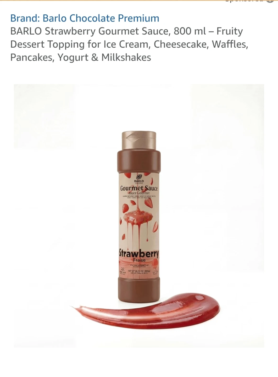 Barlo Gourmet Strawberry Sauce 800g - photo 5