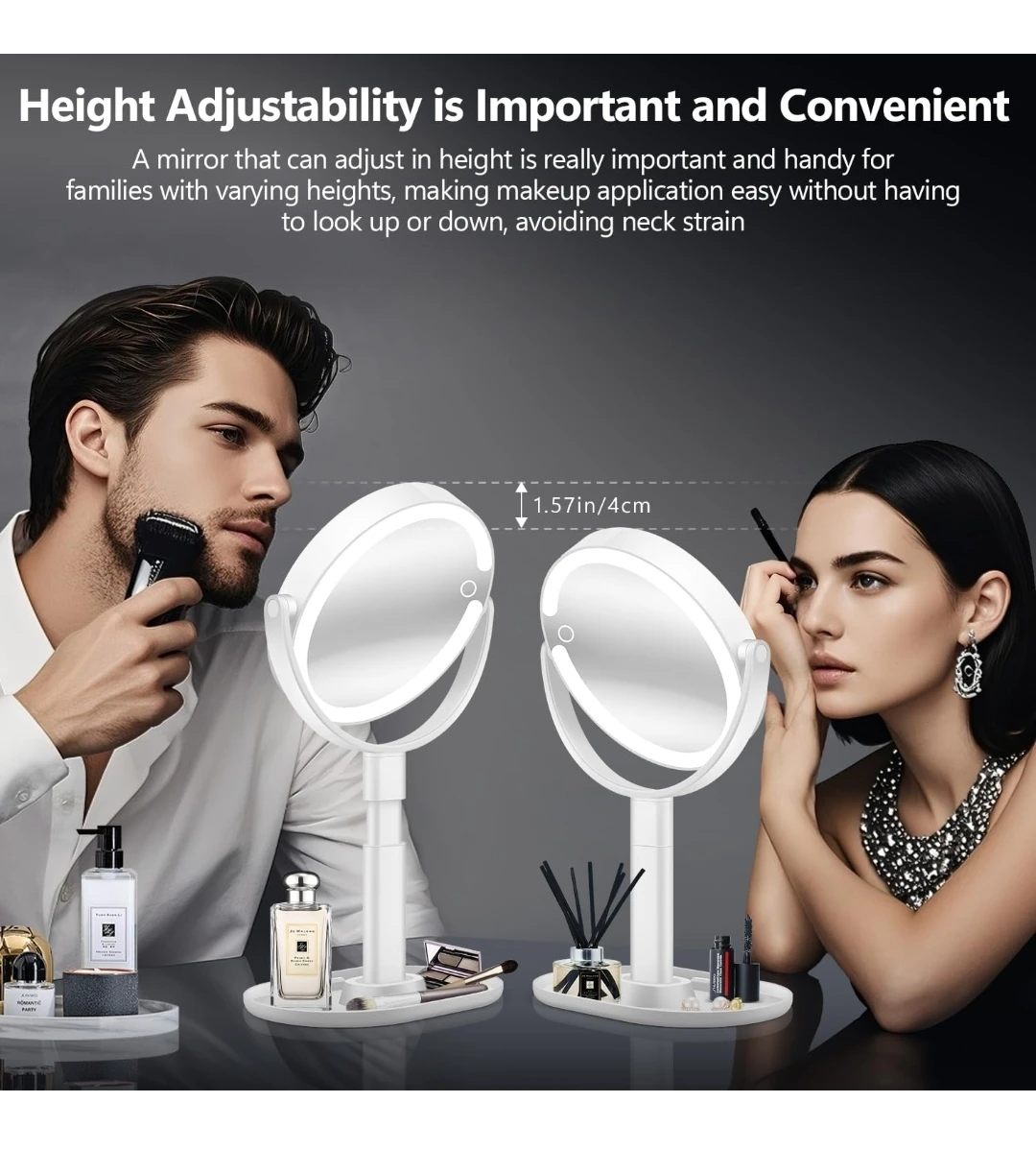 Magnifying Mirror X30 LED light Dual sides
